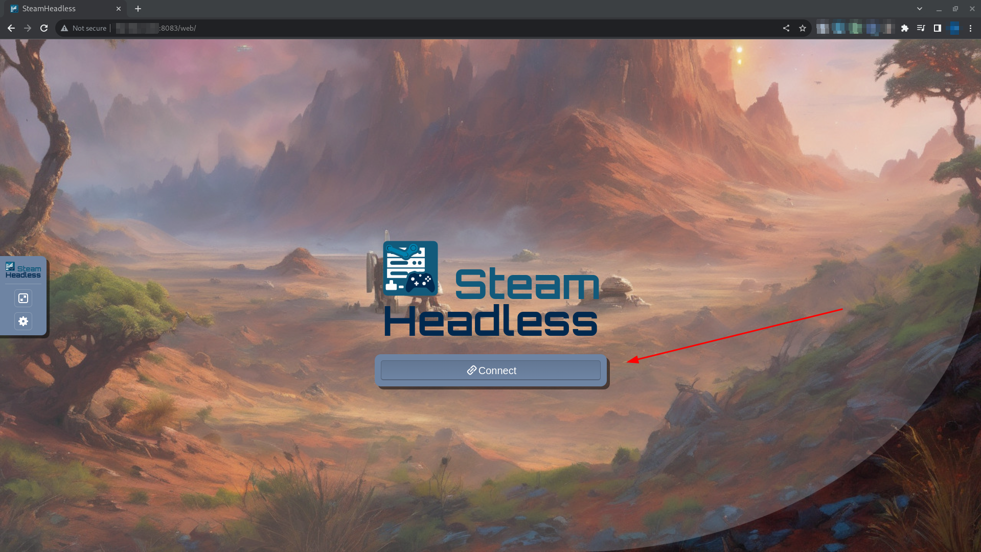 Steam Headless连接界面