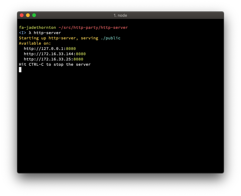 http-server启动终端界面