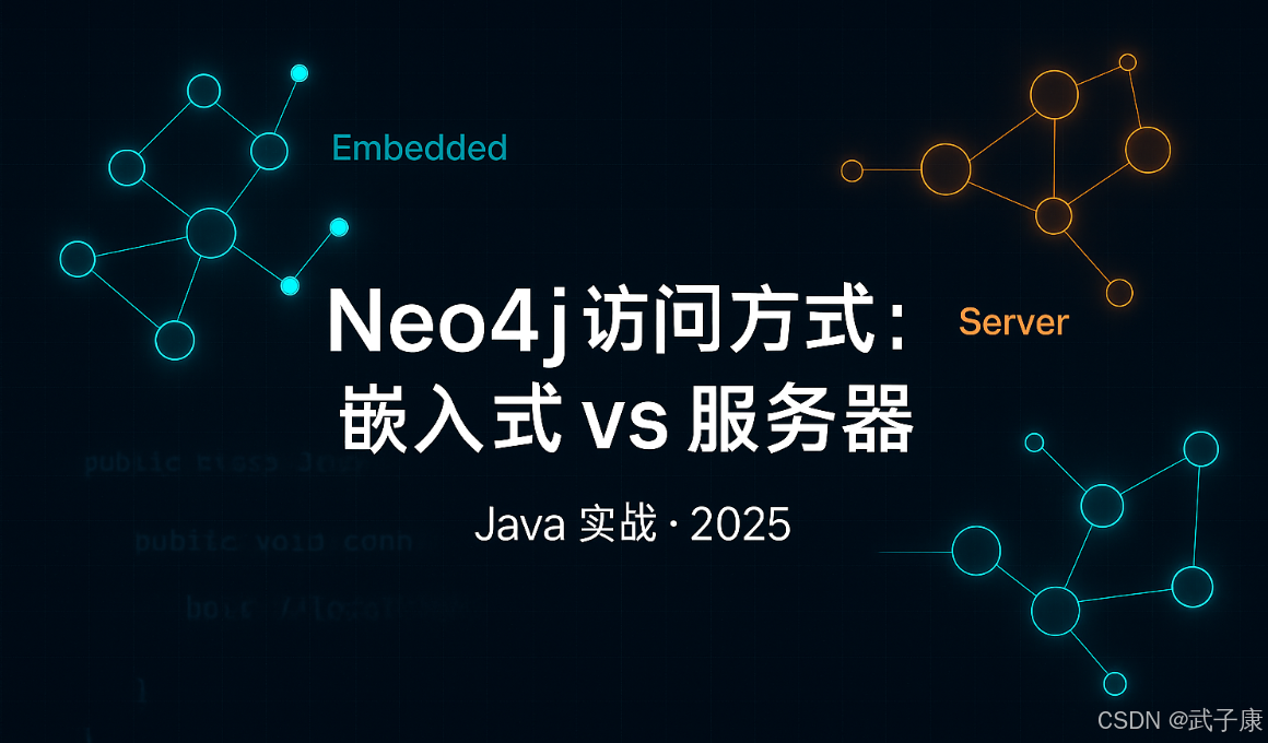 Java-172 Neo4j 访问方式实战:嵌入式 vs 服务器(含 Java 示例与踩坑)