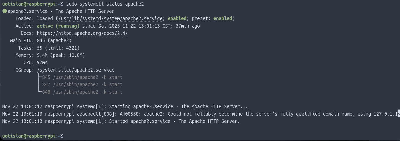 apache2状态