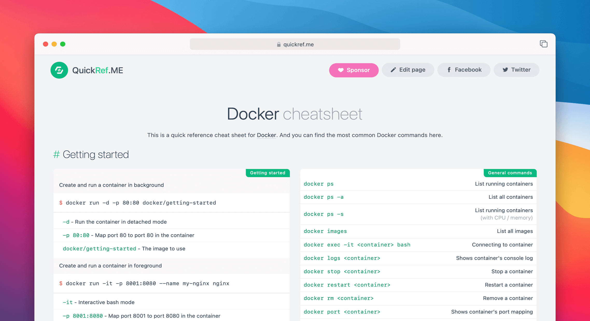 Docker命令参考