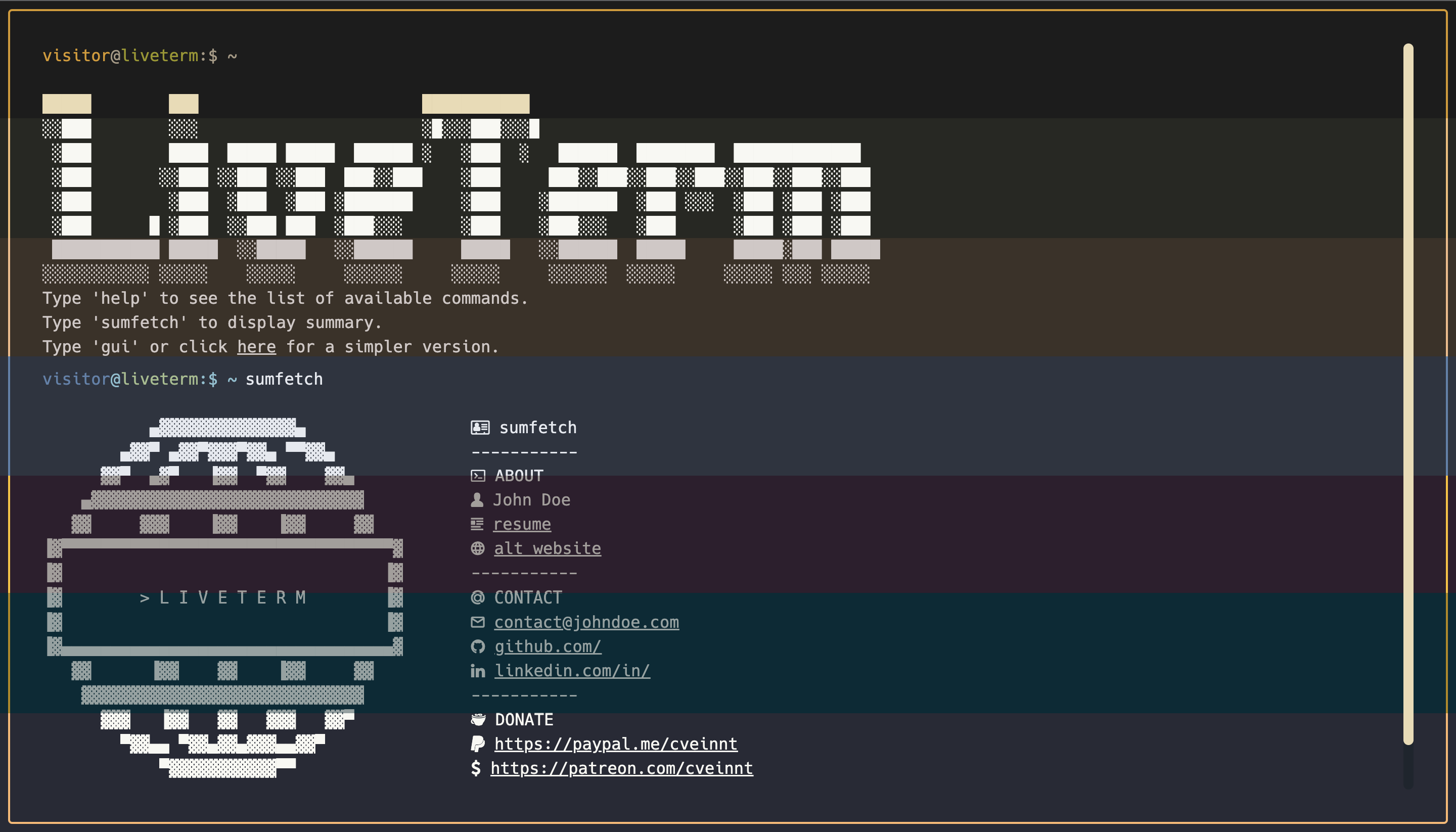 LiveTerm主题展示