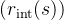 ( r_{\\text{int}}(s) )