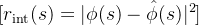 [ r_{\\text{int}}(s) = | \\phi(s) - \\hat{\\phi}(s) |^2 ]