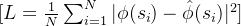 [ L = \\frac{1}{N} \\sum_{i=1}^{N} | \\phi(s_i) - \\hat{\\phi}(s_i) |^2 ]