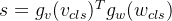 s = g_v(v_{cls})^Tg_w(w_{cls})