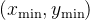 $(x_{\\text{min}}, y_{\\text{min}})$