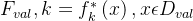 F_{val},k=f_{k}^{*}\\left ( x \\right ),x\\epsilon D_{val}