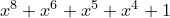 x^8 + x^6 + x^5 + x^4 + 1