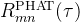 R_{mn}^{\\mathrm{PHAT}}(\\tau)