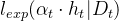 l_{exp}(\\alpha _{t}\\cdot h_{t} | D_{t})