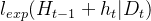l_{exp}(H_{t-1} + h_{t} | D_{t})