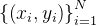 \\left \\{ \\left ( x_{i},y_{i} \\right ) \\right \\}_{i=1}^{N}