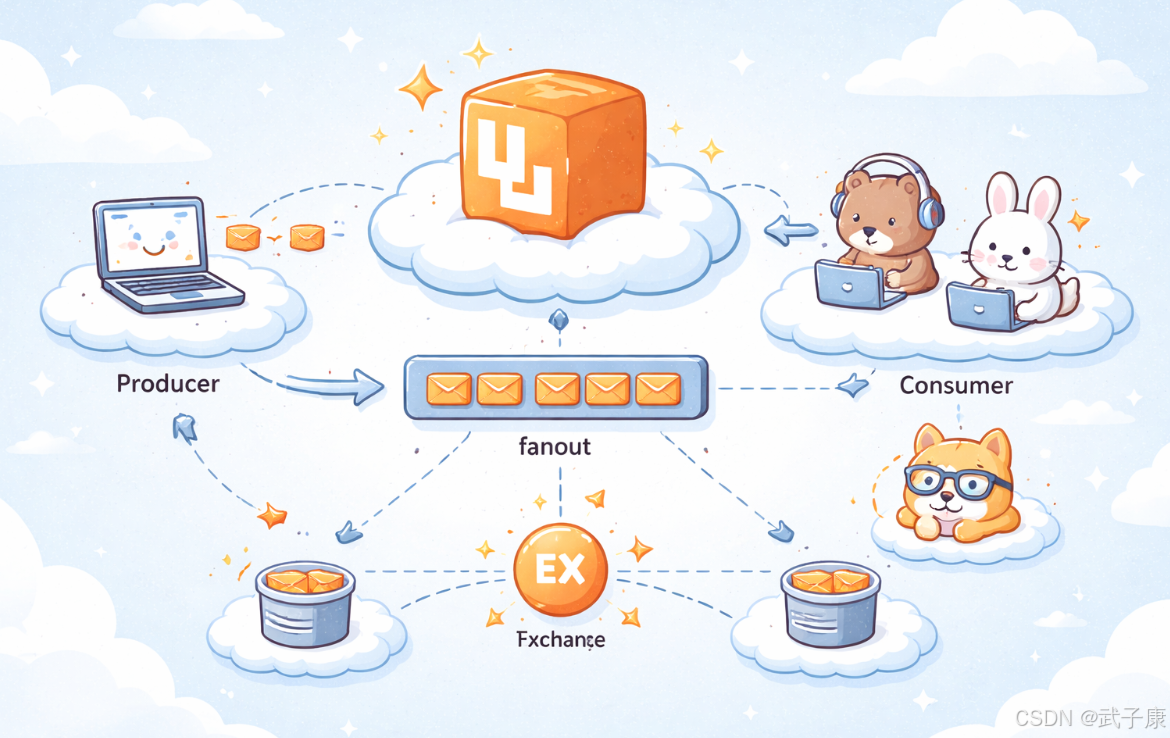 Java-205 RabbitMQ 工作模式实战:Work Queue 负载均衡 + fanout 发布订阅(手动ACK/QoS/临时队列)