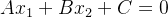 Ax_1+Bx_2+C=0