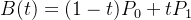 $B(t) = (1-t)P_0 + tP_1$