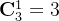 \\mathbf{C}_{3}^{1} = 3