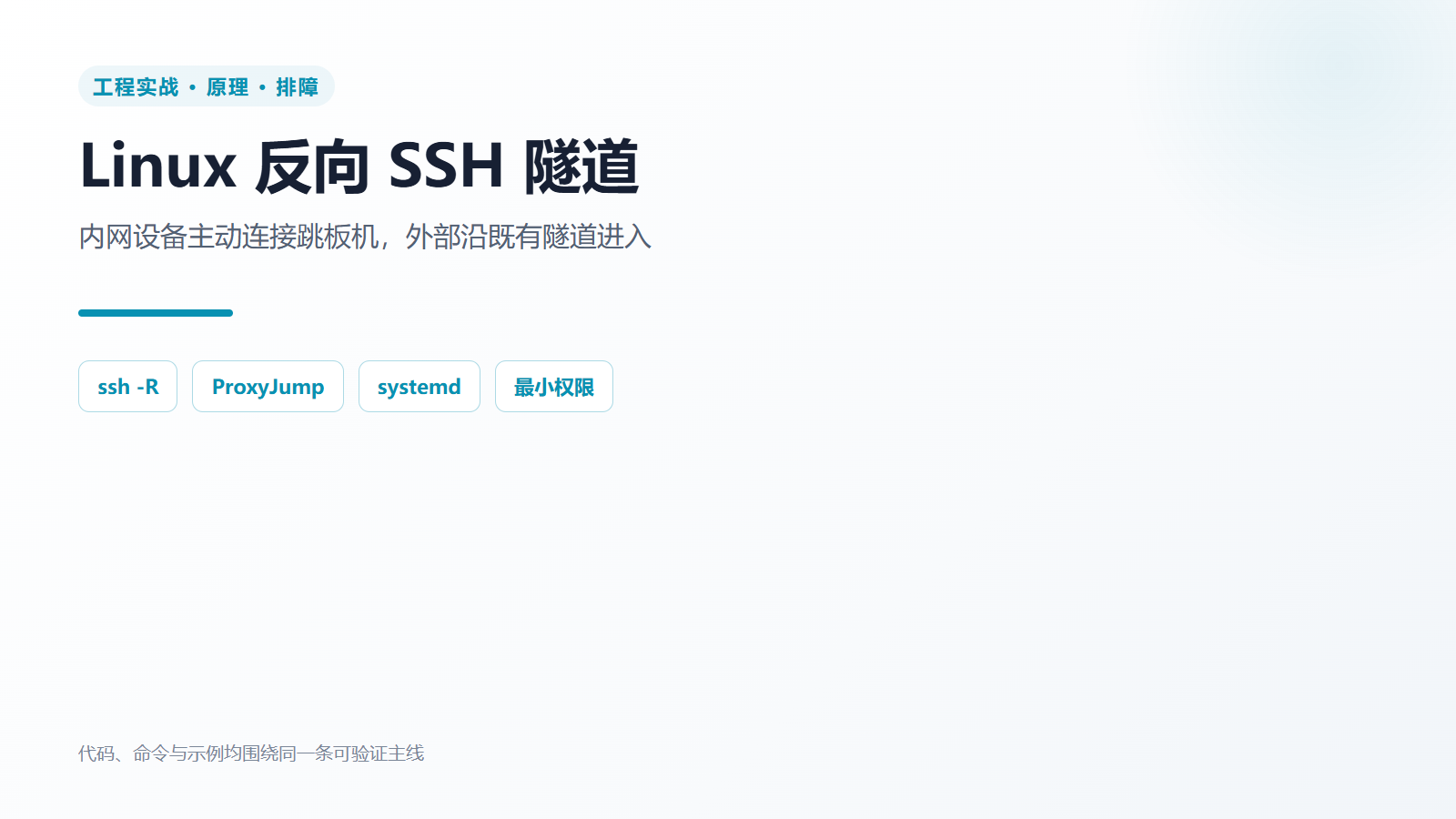 Linux 反向 SSH 隧道封面