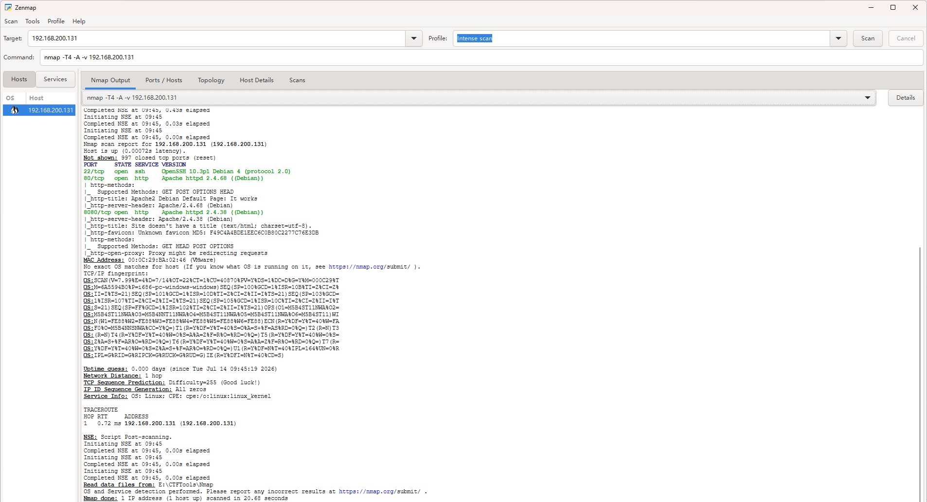 Nmap 扫描日志