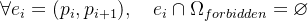 \\forall e_i=(p_i,p_{i+1}),\\quad e_i\\cap\\Omega_{forbidden}=\\varnothing