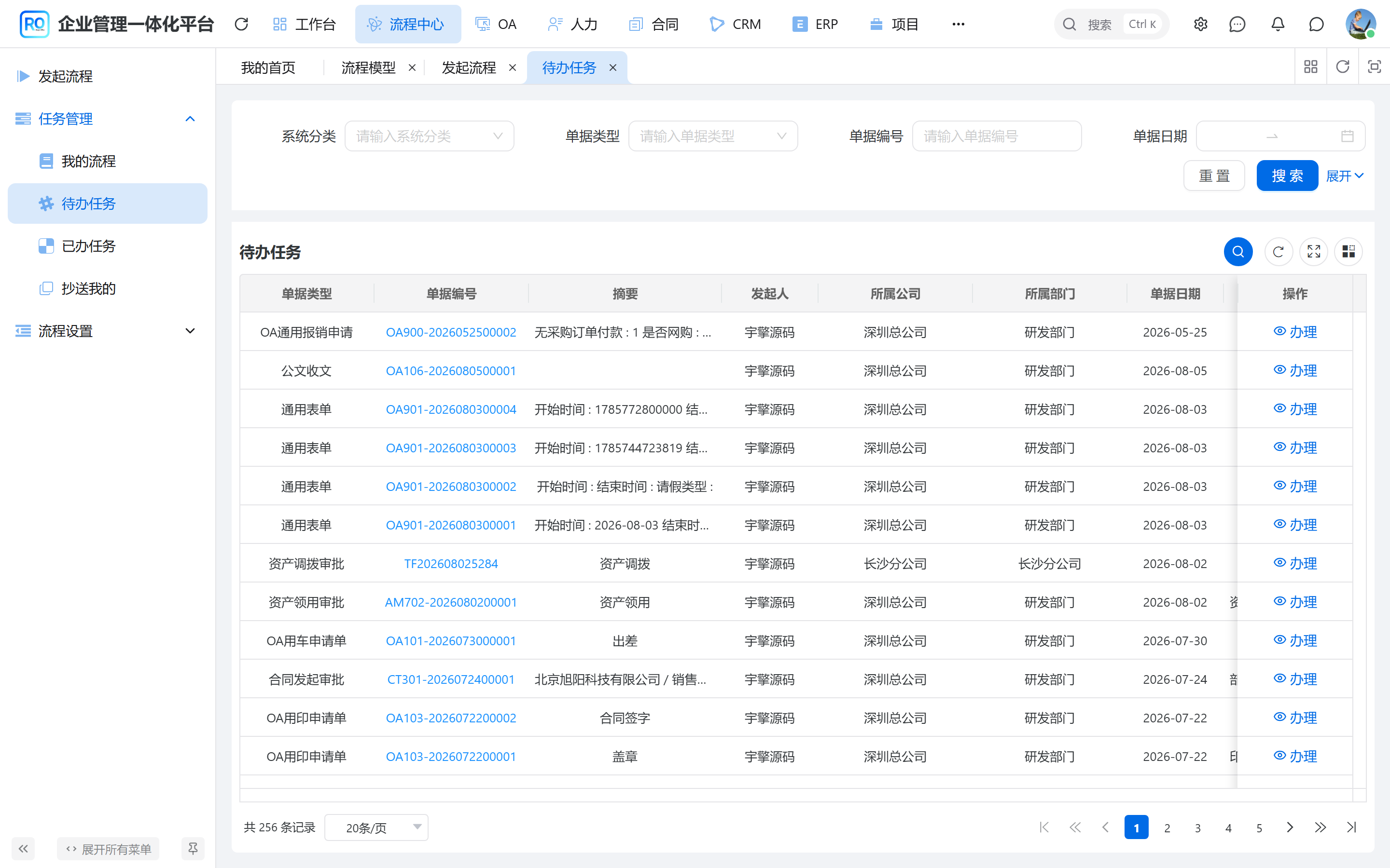 流程待办