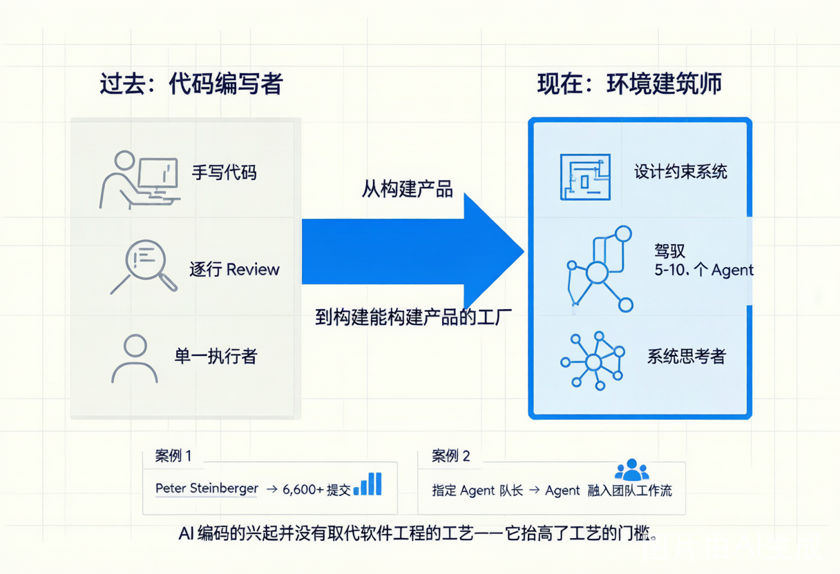工程师角色转变:从代码编写者到环境建筑师
