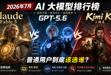 2026年7月 AI 大模型排行榜:Claude Fable 5、GPT-5.6 Sol、Kimi K3 三国杀,普通用户到底该选谁?-171主机测评