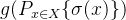 $g(P_{x\\in X}\\{\\sigma(x)\\})$