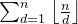 \\sum_{d=1}^{n} \\left\\lfloor \\frac{n}{d} \\right\\rfloor
