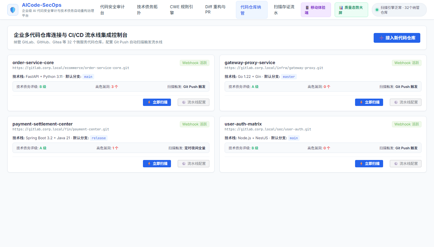 企业代码仓库纳管