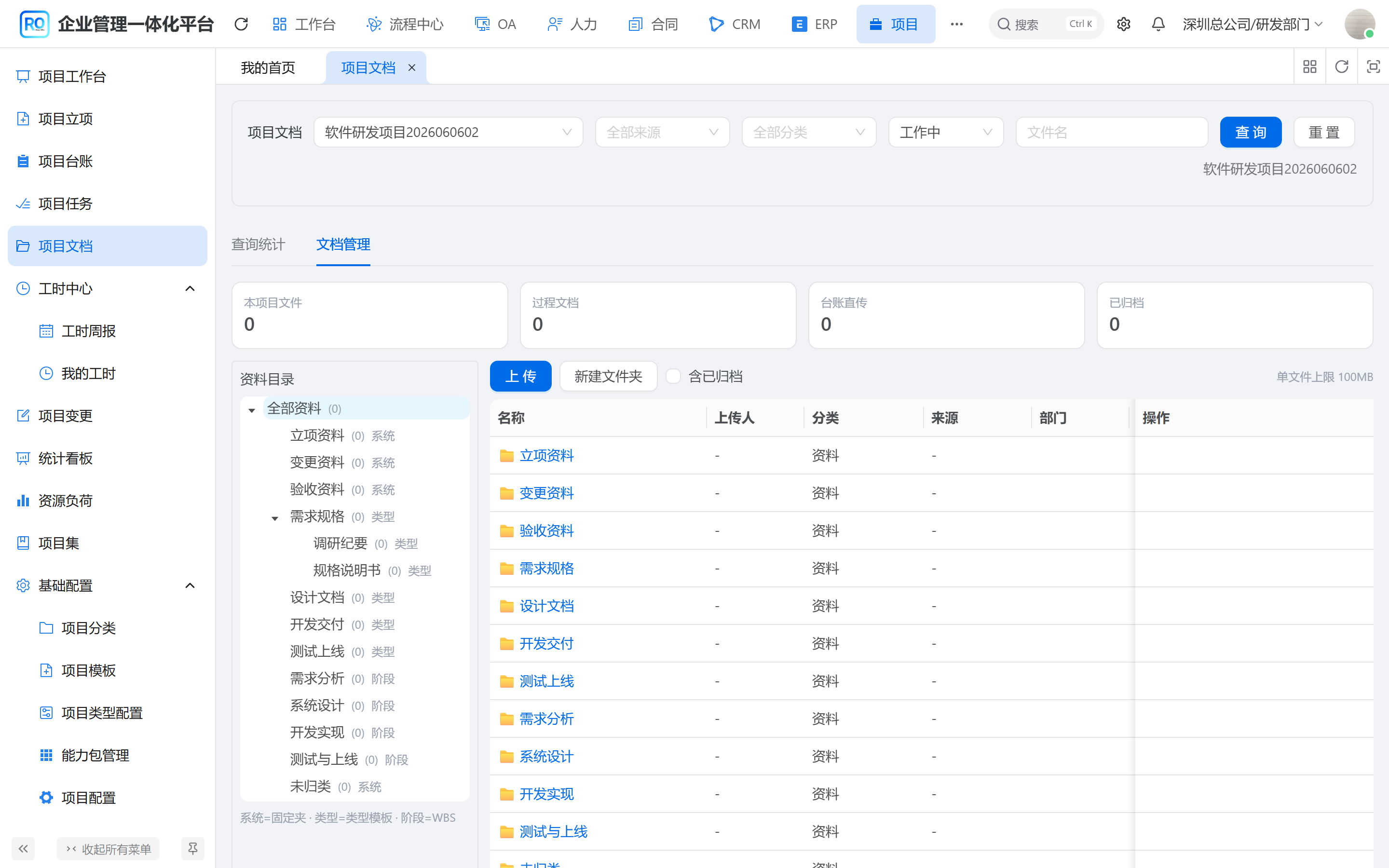 台账资料库:树 + 权限弹窗三档