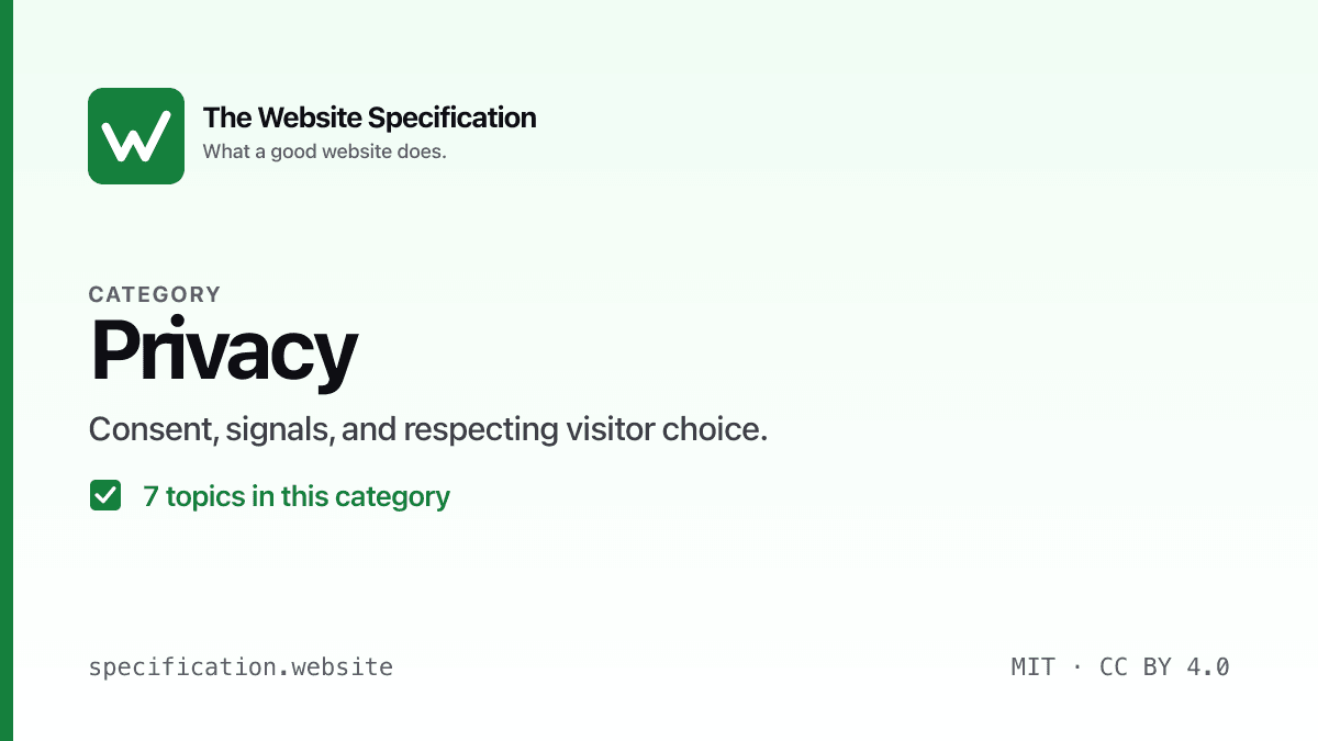 specification.website 的零第三方脚本隐私策略:无 Cookie、无 IP 存储、聚合统计