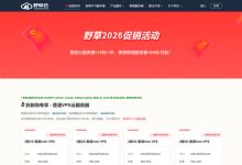 野草云2026大促|香港云服务器118元/年,续费同价,新购享8折-171主机测评