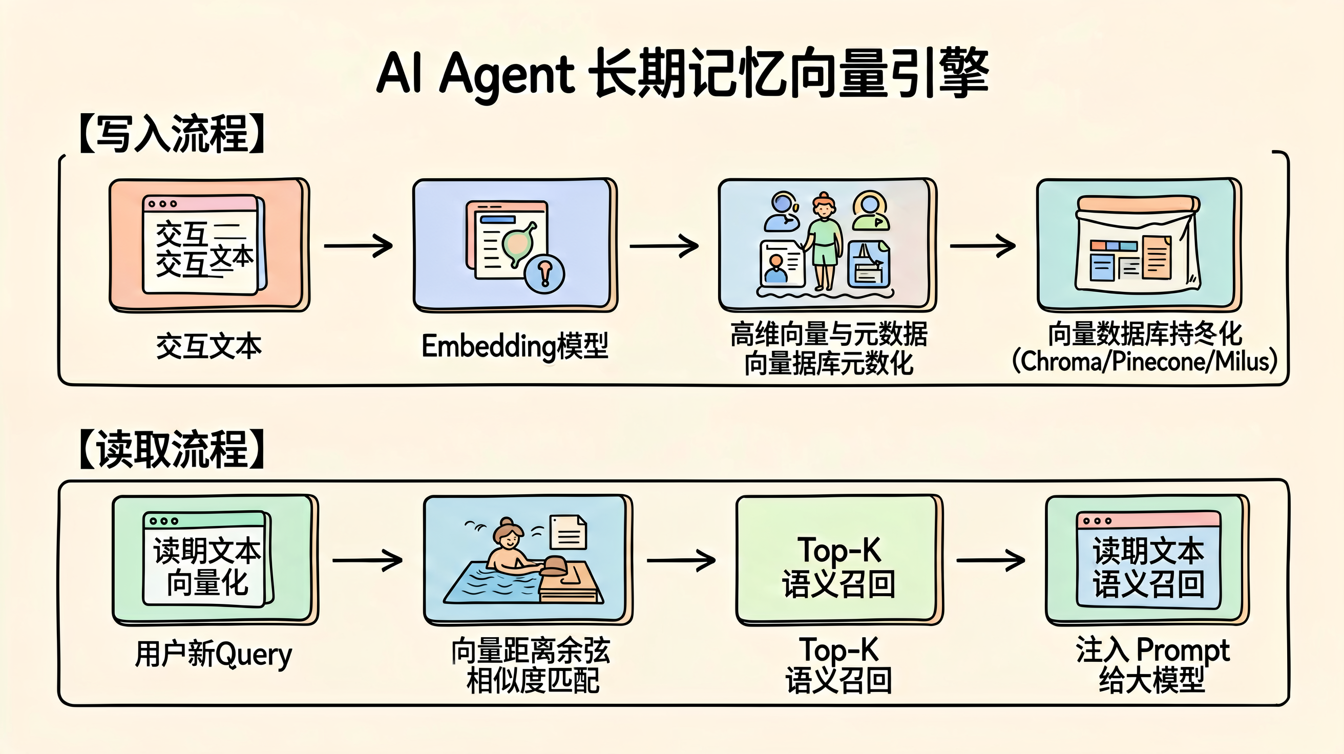 长期记忆向量引擎读写链路