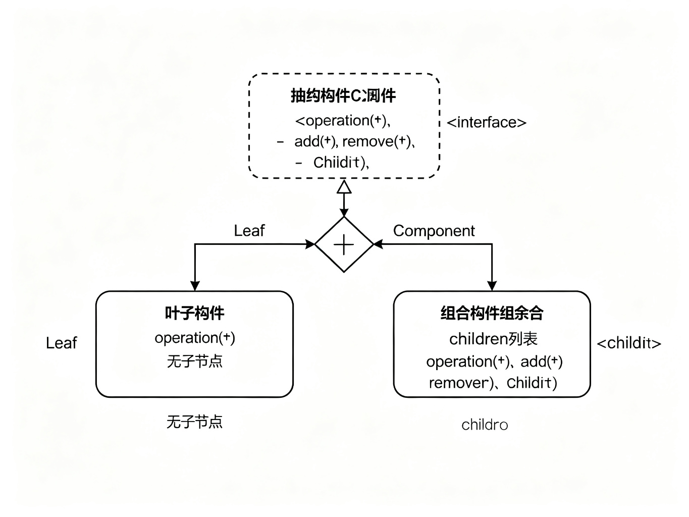 组合模式核心角色UML图