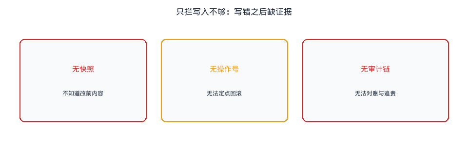 图1. 只拦写入不够