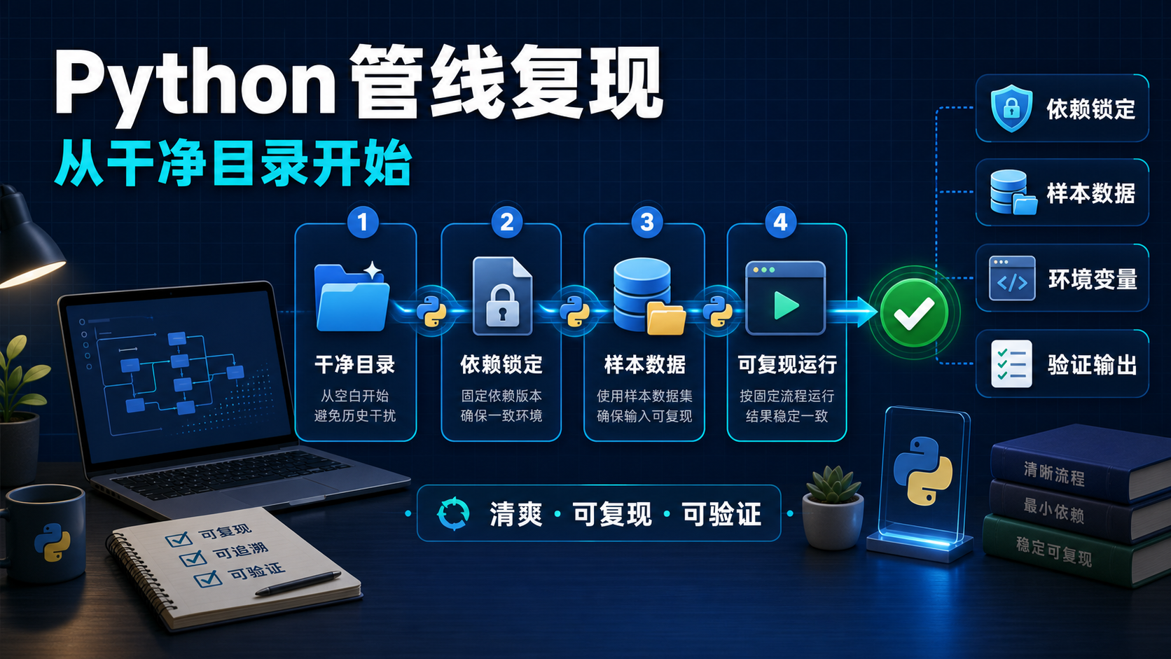 Python 数据管线本地复现信息图