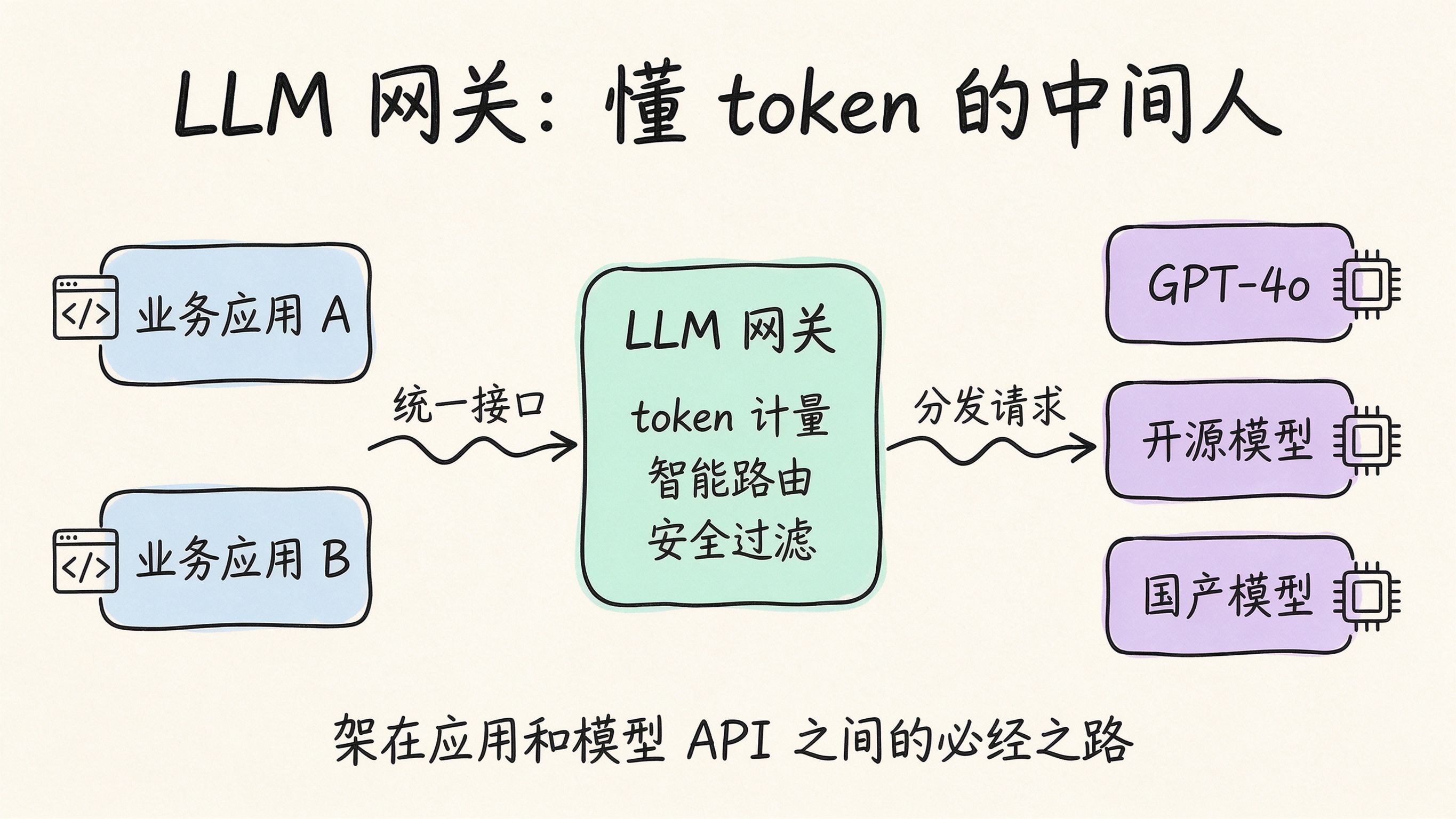 LLM 网关定位:架在应用与模型 API 之间的中间人