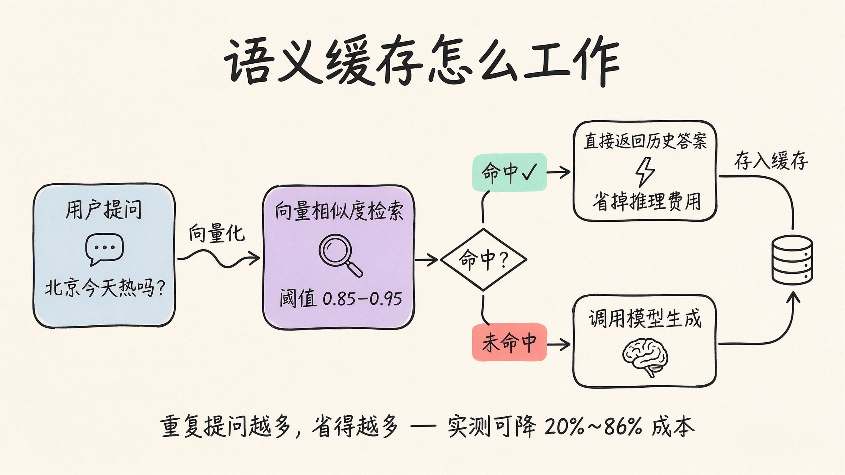 语义缓存工作流程