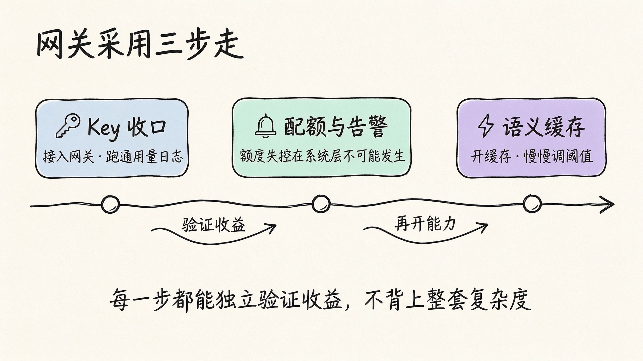 网关采用三步走路径