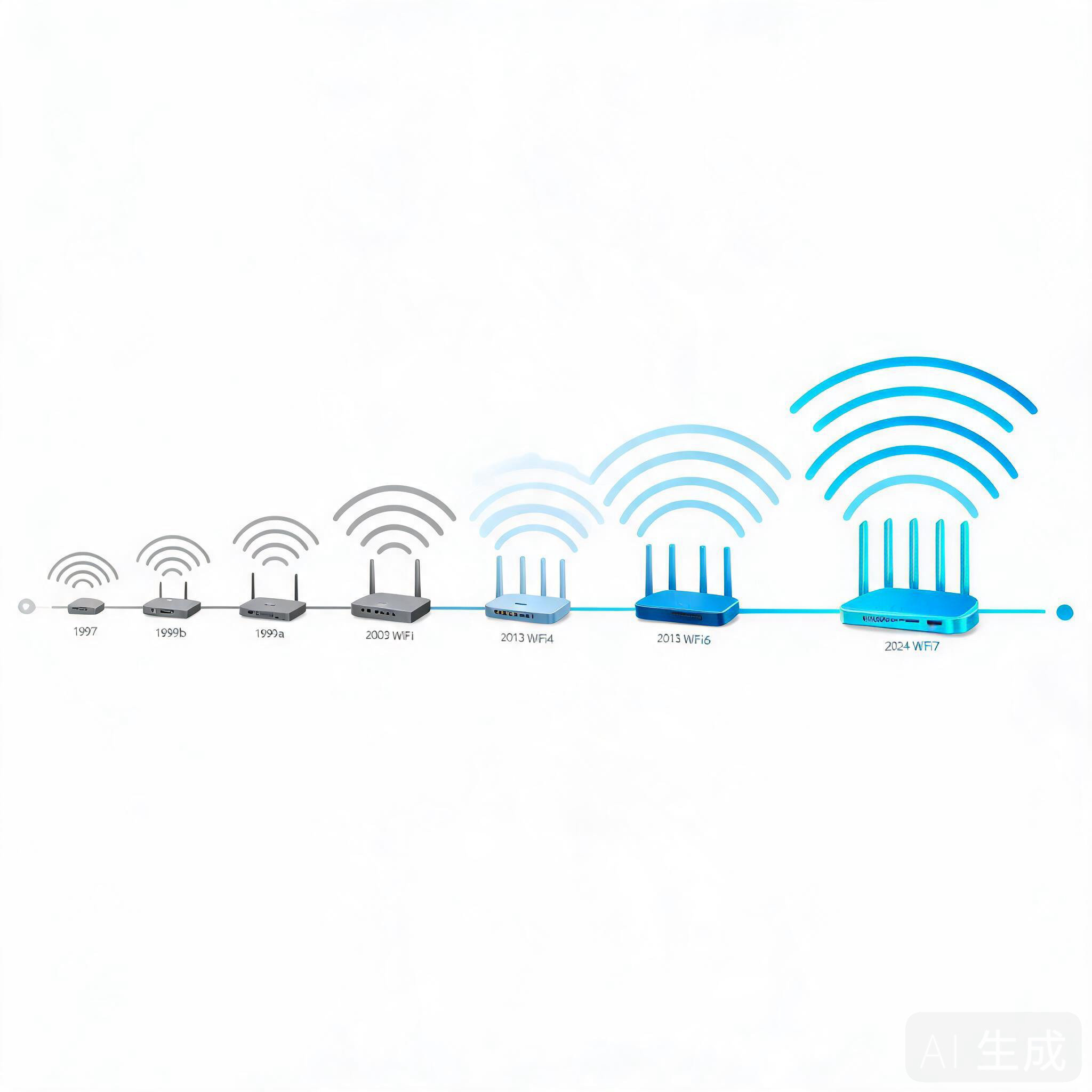 WiFi从802.11到WiFi7的演进时间线