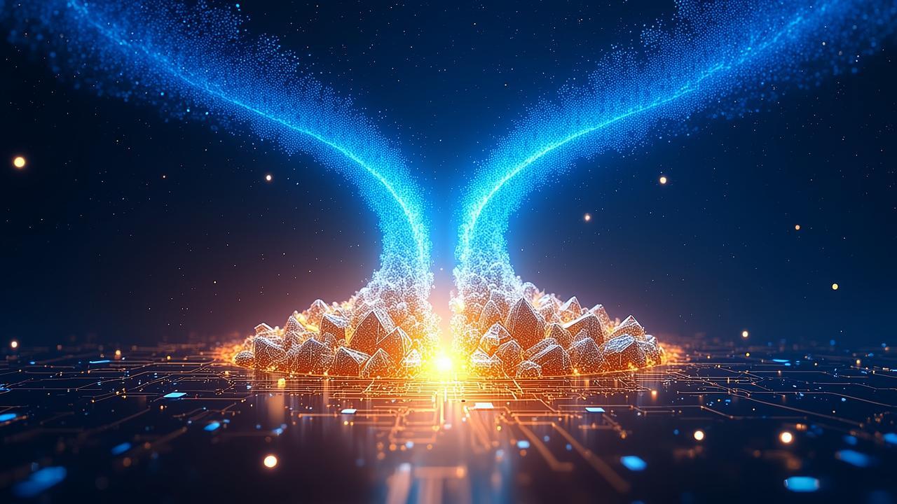An abstract visualization of a vast ocean of light