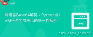 跨语言Base64解码:Python与JVM平台字节表示的统一性解析