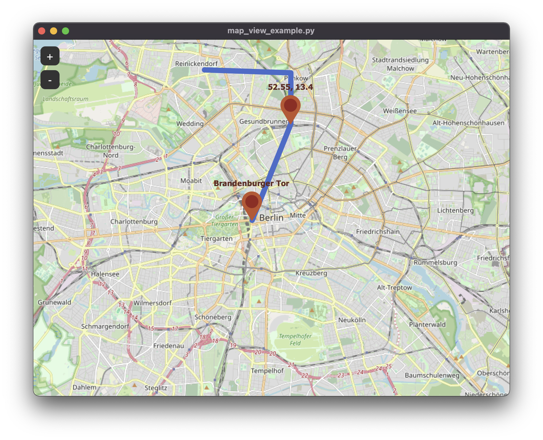 TkinterMapView地图示例