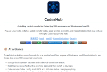CodexHub:把 Codex App 的 SSH 多服务器群工作流装进一个桌面控制台-171主机测评