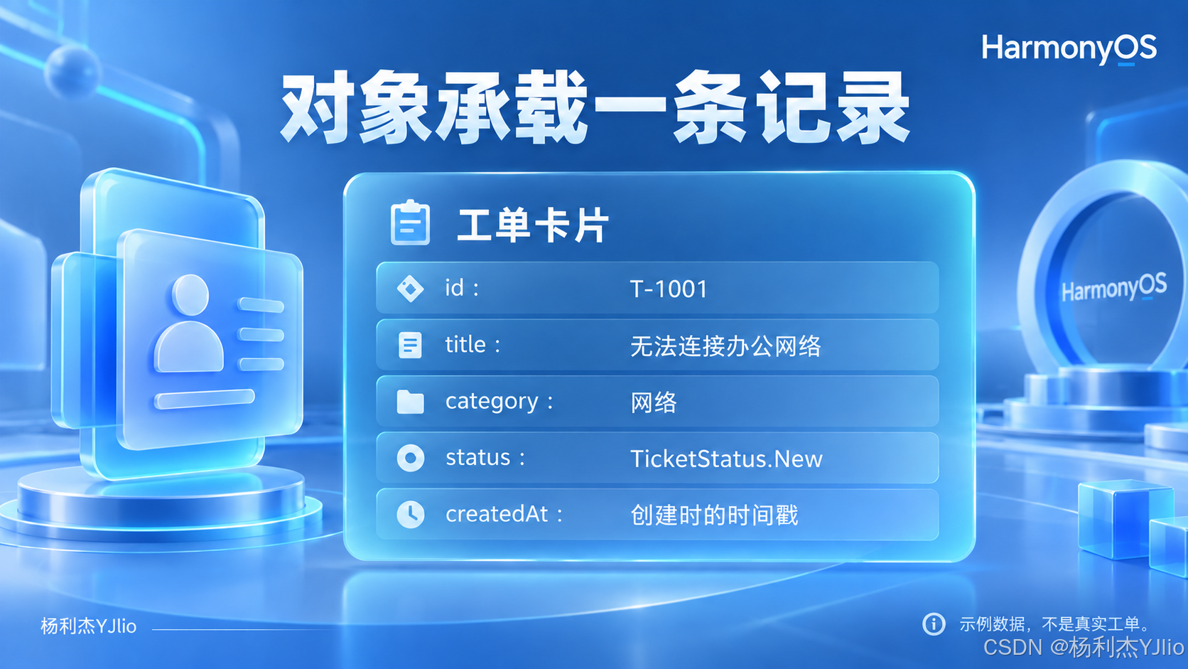 对象承载一条记录