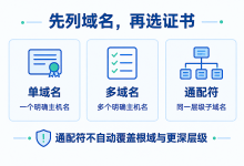 单域名、多域名和通配符SSL证书怎么选:先列主机名再定覆盖范围-171主机测评