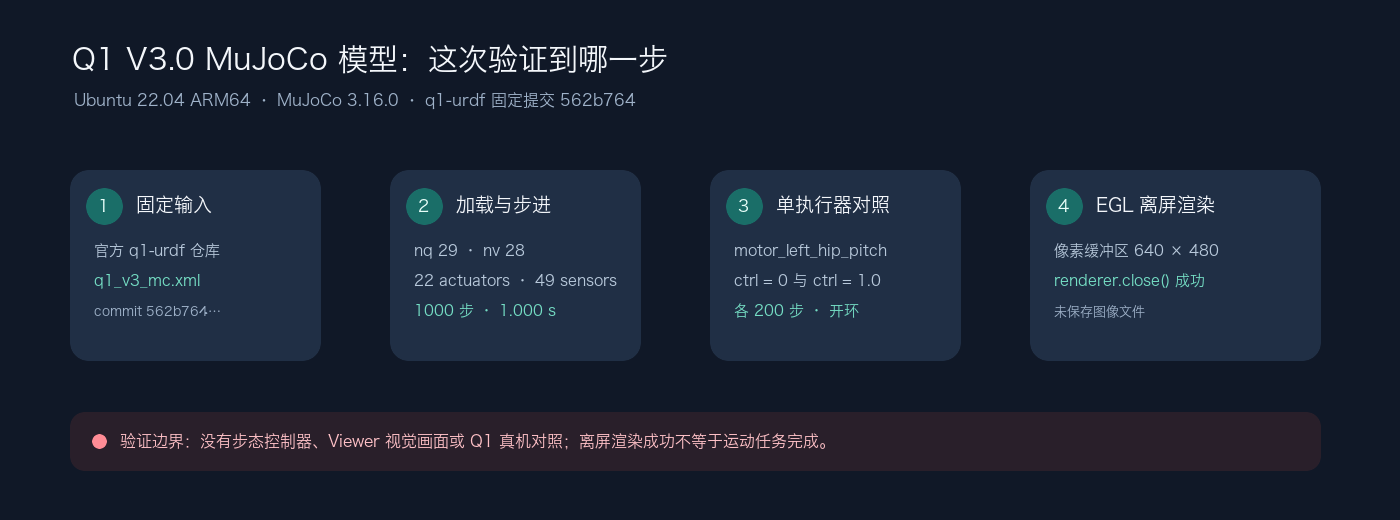 Q1 V3.0 MuJoCo 模型验证路径