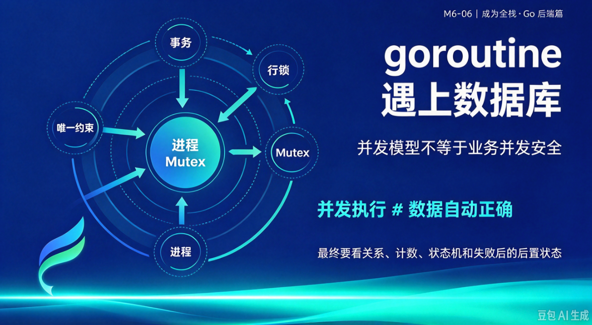 成为全栈·Go 后端篇·goroutine 遇上数据库:并发模型不等于业务并发安全